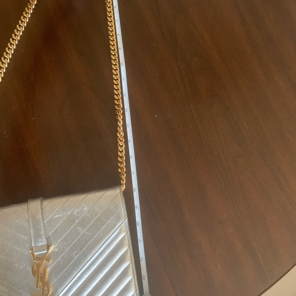 “SOLD” YSL Envelope Chain Bag Gold & Silver - Picture 15 of 15